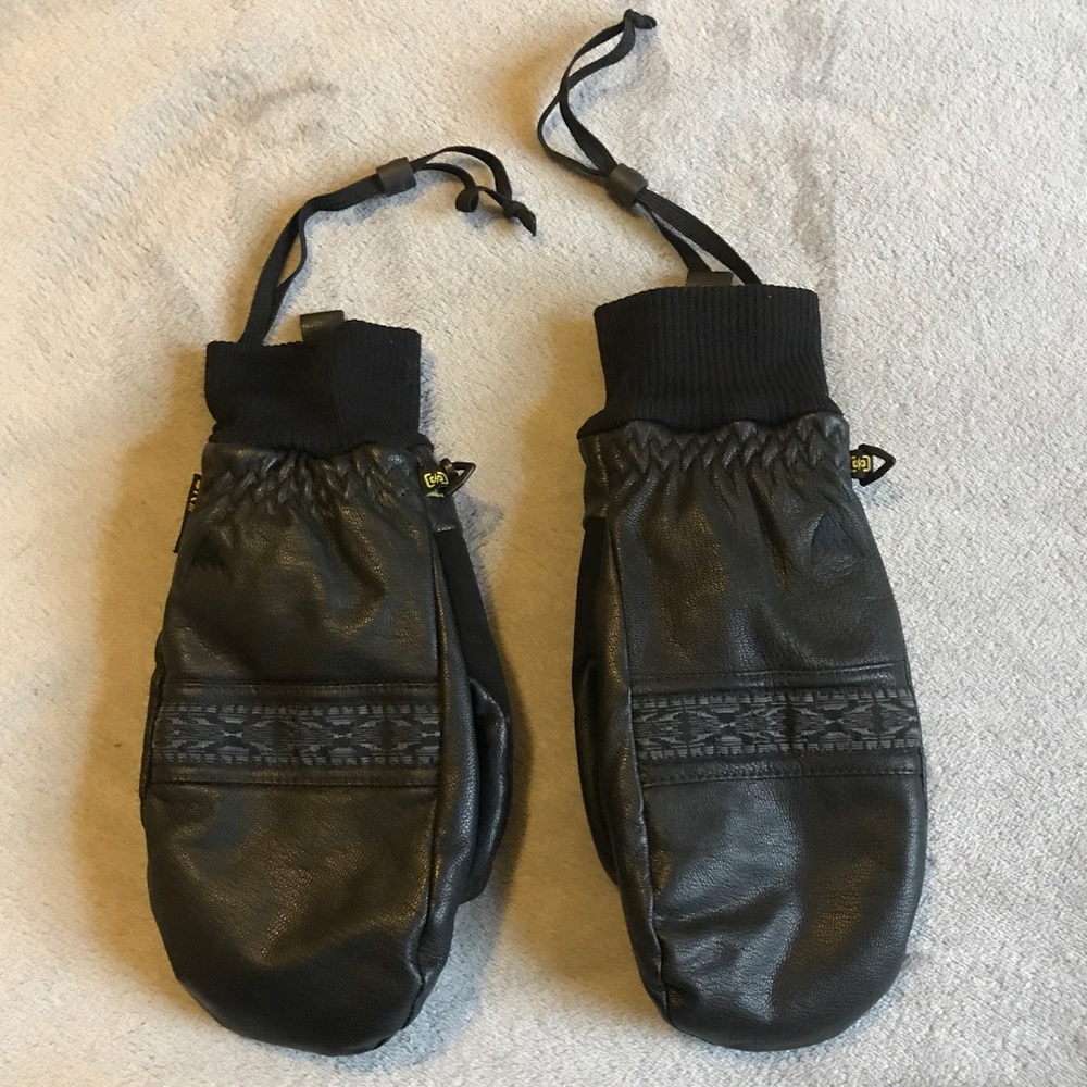 BURTON Womens Leather Mitts - Size Medium